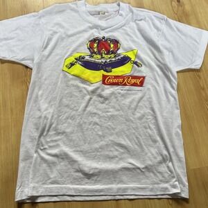 Vintage Crown Royal Screen Stars White T Shirt Size L USA Made‎